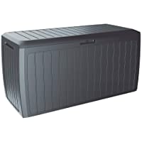 Deuba Baúl de Almacenamiento Board Plus antracito para Exterior e Interior arcón de almacenaje Accesorios cojínes jardín